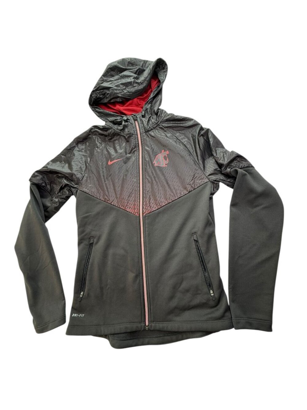WSU Cougars Jacket Full Zipper. Size Women's Small.  NIKE.  Dri-Fit Hoodie